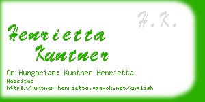 henrietta kuntner business card